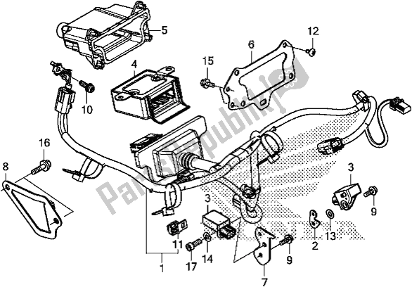 All parts for the Airbag Harness of the Honda GL 1800 DA Goldwing Tour DCT 2018