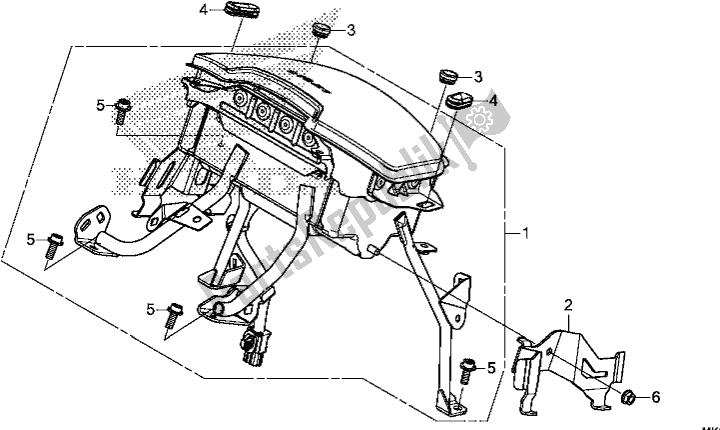 Todas as partes de Módulo De Airbag do Honda GL 1800 DA Goldwing Tour DCT 2018