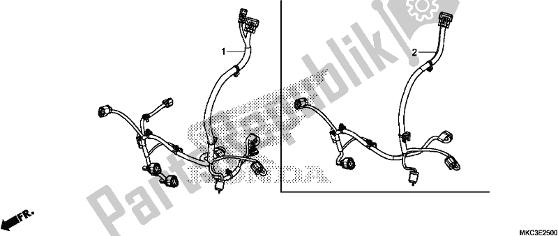 All parts for the Engine Sub Cord of the Honda GL 1800 DA Goldwing Tour DCT 2018