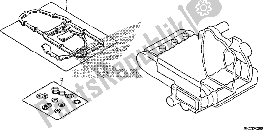 All parts for the Gasket Kit B of the Honda GL 1800 DA Goldwing Tour DCT 2018