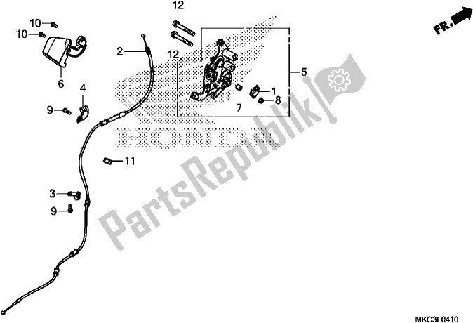 Todas las partes para Palanca De Freno De Estacionamiento de Honda GL 1800 DA Goldwing Tour DCT 2018