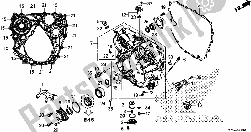 Todas las partes para Caja Trasera de Honda GL 1800 DA Goldwing Tour DCT 2018