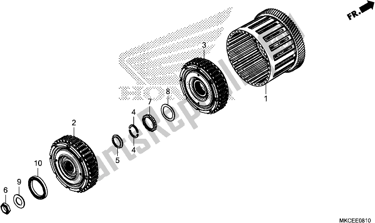 Alle onderdelen voor de Clutch (dct) van de Honda GL 1800 DA Goldwing Tour DCT 2019