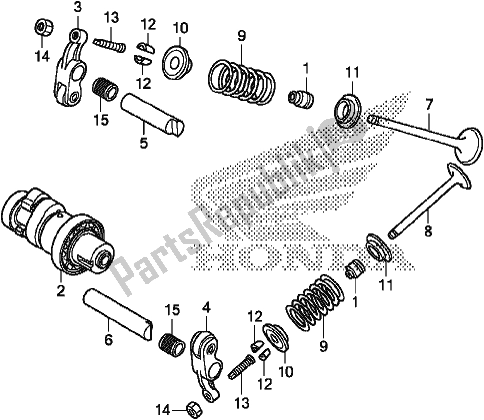 All parts for the Camshaft/valve of the Honda MSX 125 2017