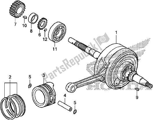 Tutte le parti per il Albero Motore / Pistone del Honda MSX 125 2017