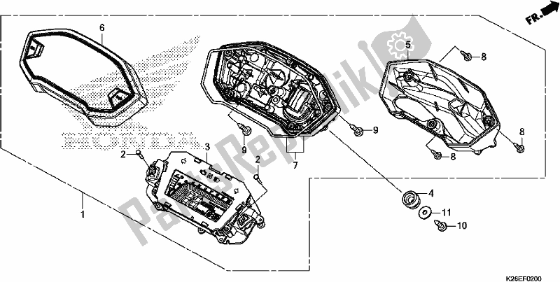 Tutte le parti per il Metro del Honda MSX 125 2017