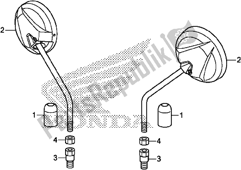 All parts for the Mirror of the Honda MSX 125 2017