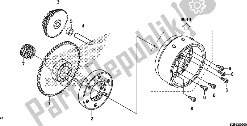 Tutte le parti per il Frizione Di Partenza del Honda MSX 125 2017