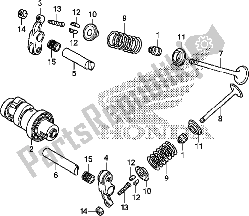 All parts for the Camshaft/valve of the Honda MSX 125 2018