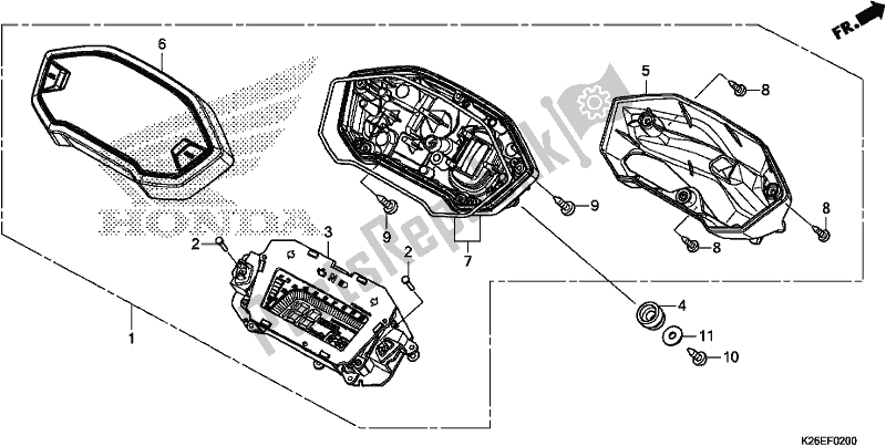 All parts for the Meter of the Honda MSX 125 2018