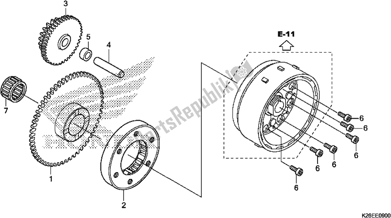 Toutes les pièces pour le Embrayage De Démarrage du Honda MSX 125 2018