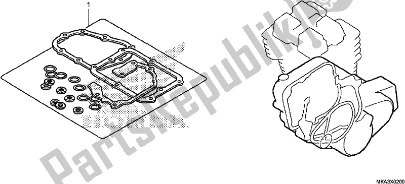 Tutte le parti per il Kit Guarnizioni B del Honda NC 750 XA 2017