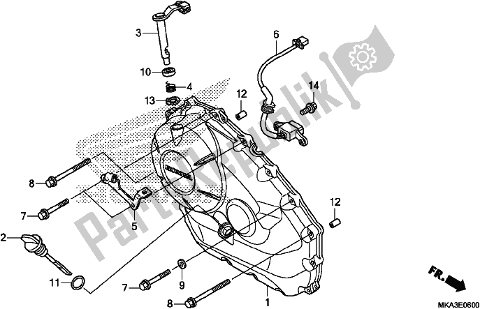 Tutte le parti per il Coperchio Carter Destro del Honda NC 750 XA 2017