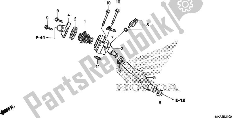 All parts for the Thermostat of the Honda NC 750 XA 2017