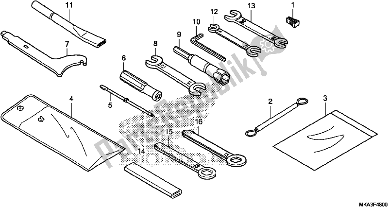 All parts for the Tools of the Honda NC 750 XA 2017