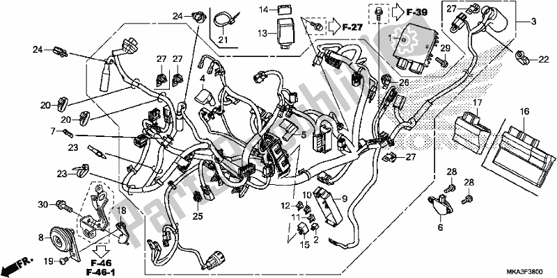 Toutes les pièces pour le Faisceau De Câbles du Honda NC 750 XA 2017