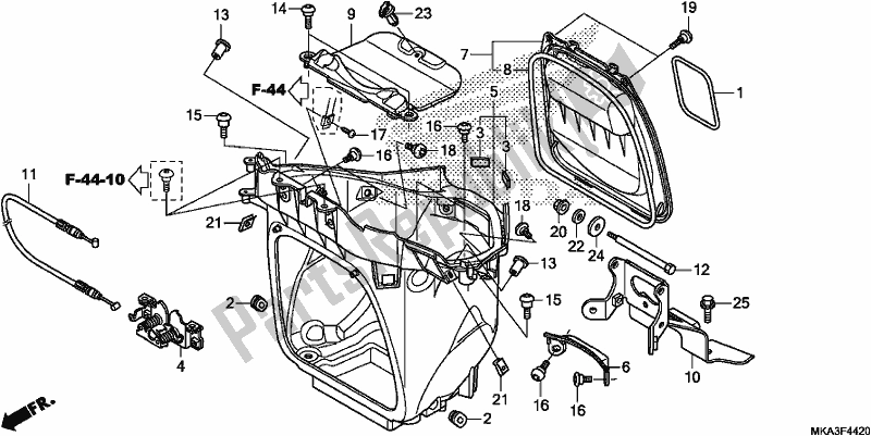 Wszystkie części do Skrzynia Na Baga? Honda NC 750 XA 2018