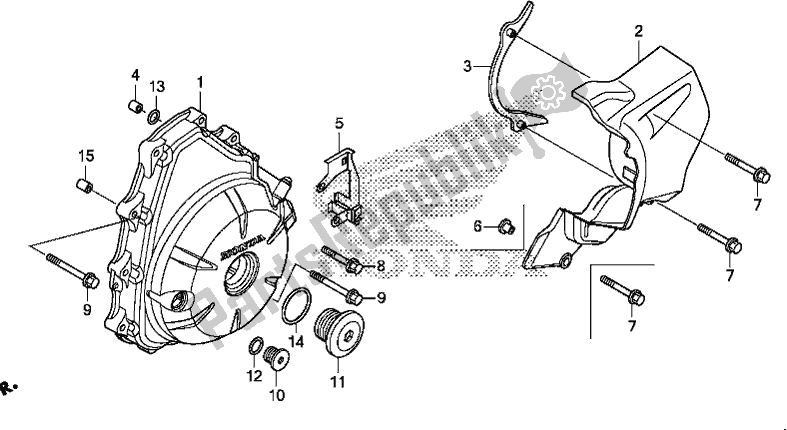 All parts for the A. C. Generator Cover of the Honda NC 750 XA 2019