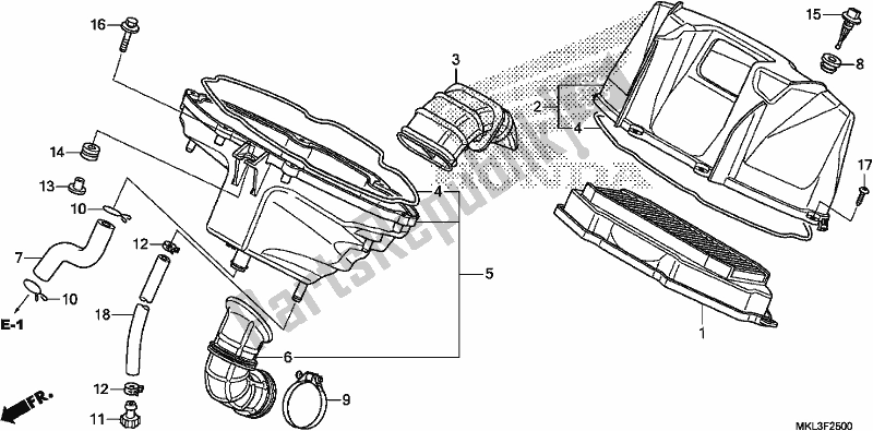 All parts for the Air Cleaner of the Honda NC 750 XA 2019