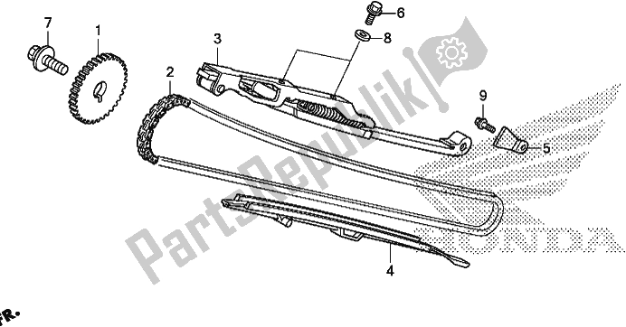 All parts for the Cam Chain/tensioner of the Honda NC 750 XA 2019