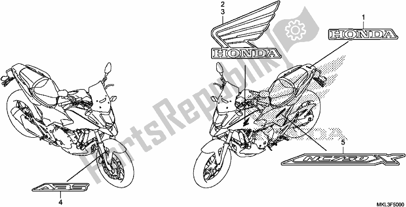 All parts for the Mark of the Honda NC 750 XA 2019