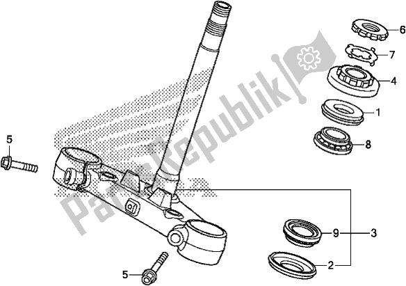 All parts for the Steering Stem of the Honda NC 750 XA 2019