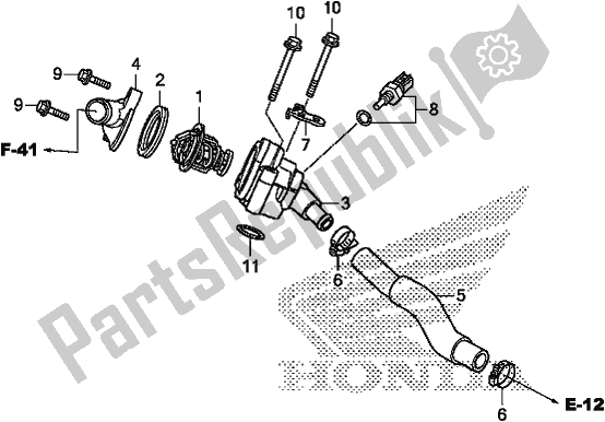 All parts for the Thermostat of the Honda NC 750 XA 2019