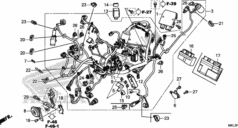 All parts for the Wire Harness of the Honda NC 750 XA 2019