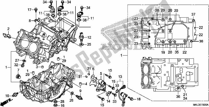 Todas as partes de Bloco Do Motor do Honda NC 750 XA 2020