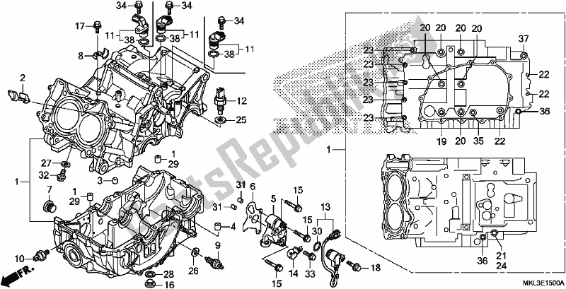 Todas as partes de Bloco Do Motor do Honda NC 750 XA 2020