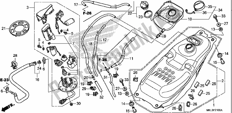 Todas as partes de Fuel Tank/fuel Pump do Honda NC 750 XA 2020