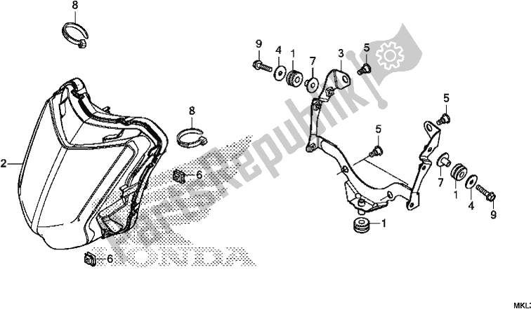 Todas as partes de Farol do Honda NC 750 XA 2020