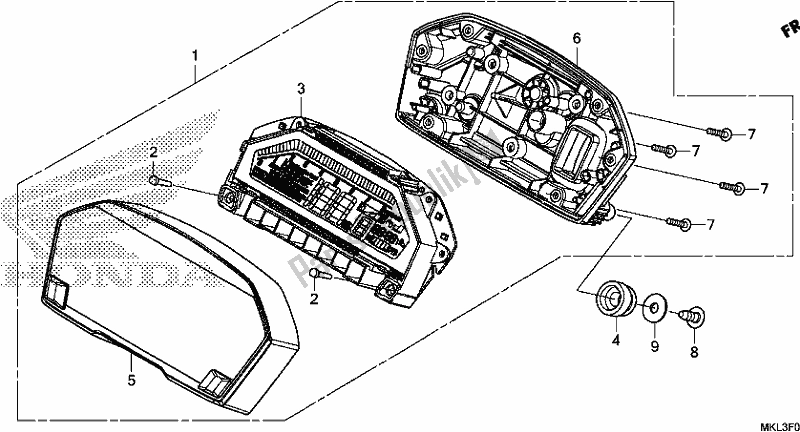 All parts for the Meter of the Honda NC 750 XA 2020