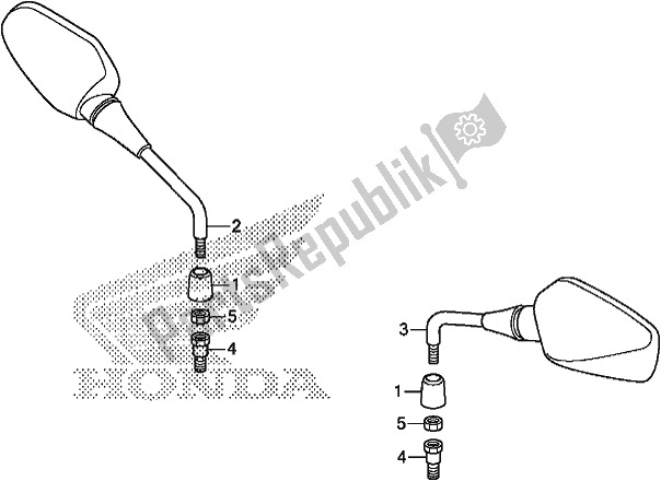 Toutes les pièces pour le Miroir du Honda NC 750 XA 2020