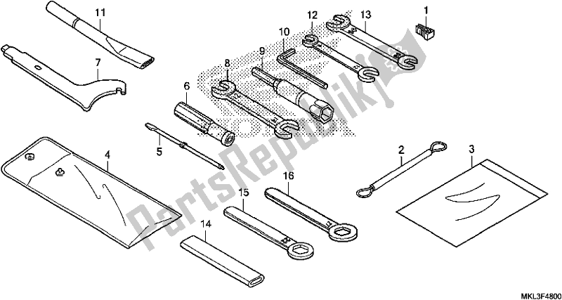 Toutes les pièces pour le Outils du Honda NC 750 XA 2020