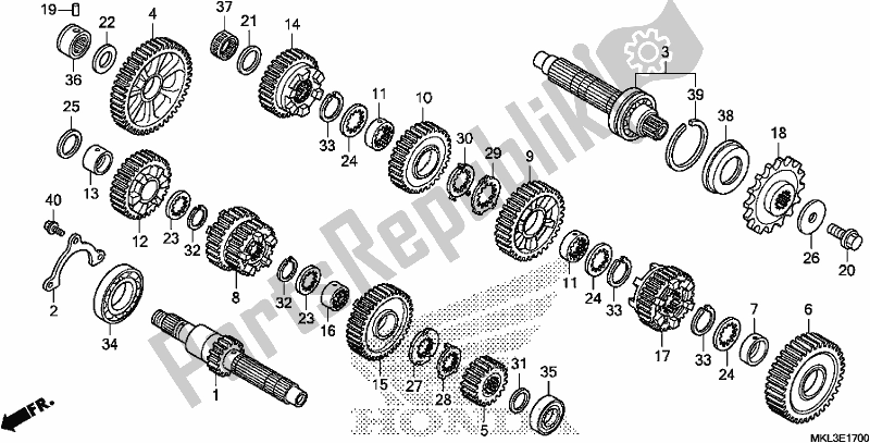 Tutte le parti per il Trasmissione del Honda NC 750 XA 2020