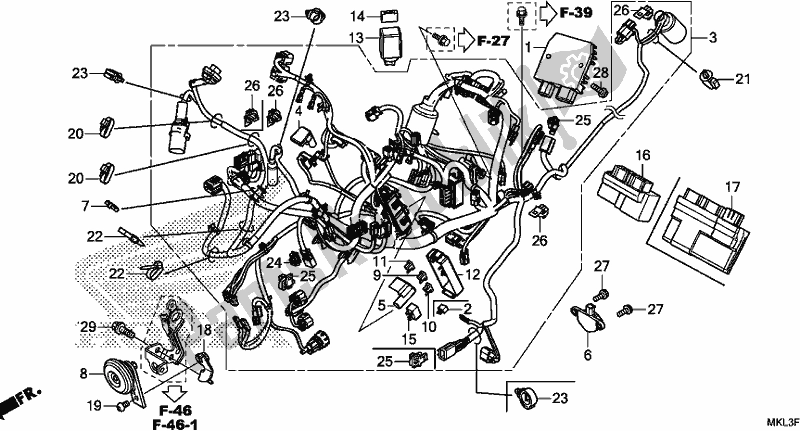 Todas as partes de Chicote De Fios do Honda NC 750 XA 2020