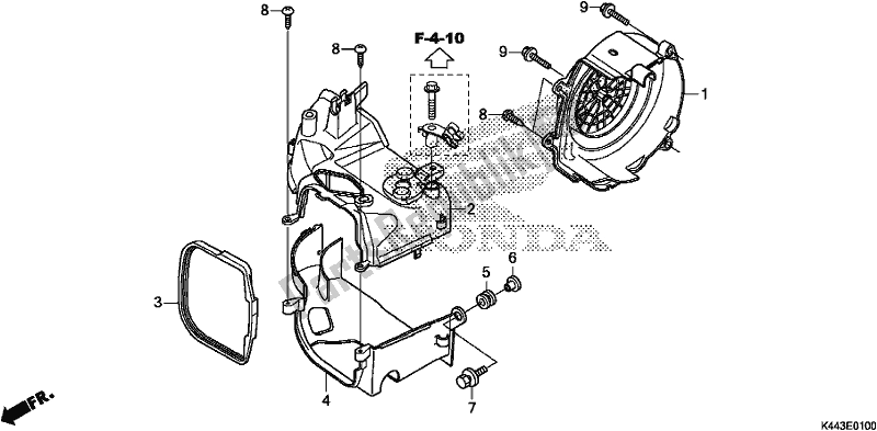 Wszystkie części do Shroud/fan Cover Honda NSC 110 CBF 2017
