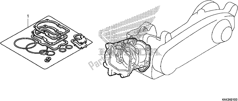 All parts for the Gasket Kit A of the Honda NSC 110 CBF 2018