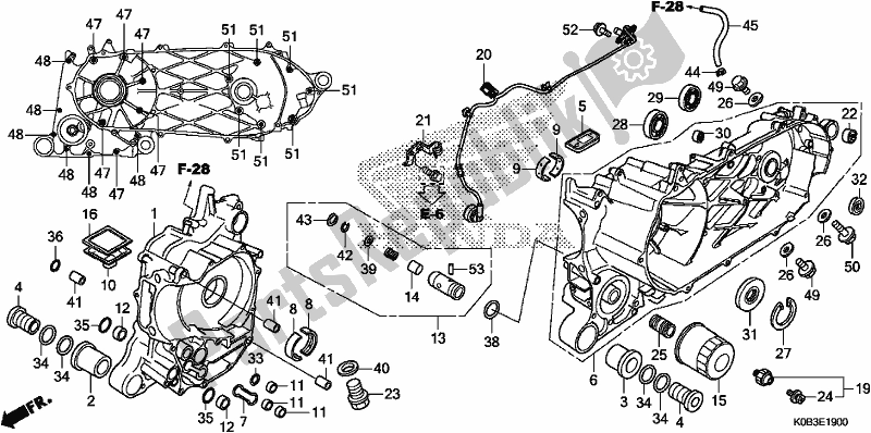 Todas as partes de Bloco Do Motor do Honda NSS 300A 2018