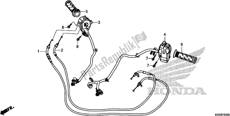 Toutes les pièces pour le Interrupteur / Câble du Honda NSS 300A 2018