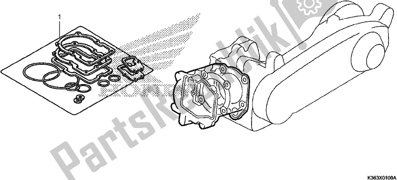 All parts for the Gasket Kit A of the Honda PCX 150 2017