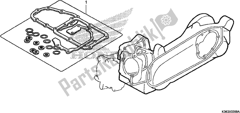 All parts for the Gasket Kit B of the Honda PCX 150 2017