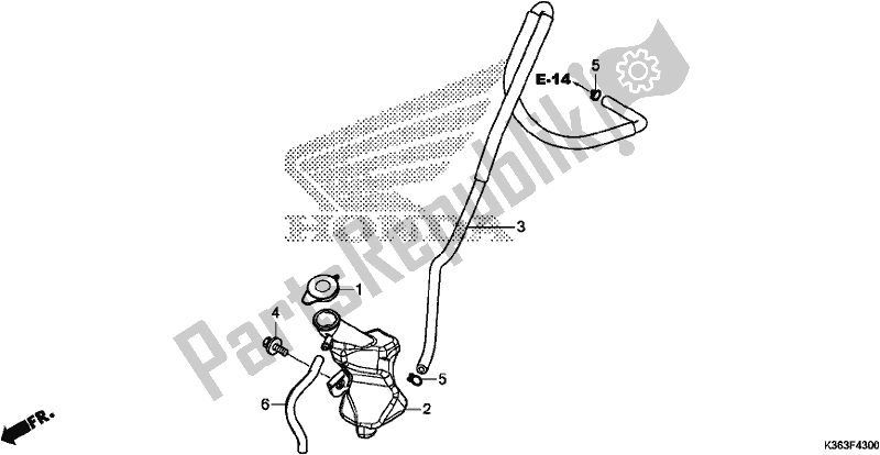 Wszystkie części do Zbiornik Rezerwowy Honda PCX 150 2017