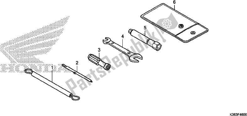 Todas as partes de Ferramentas do Honda PCX 150 2017