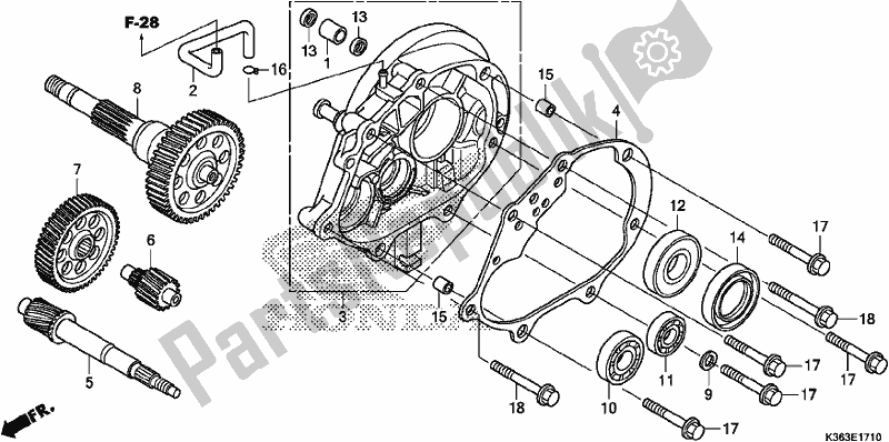 Todas las partes para Transmisión de Honda PCX 150 2017