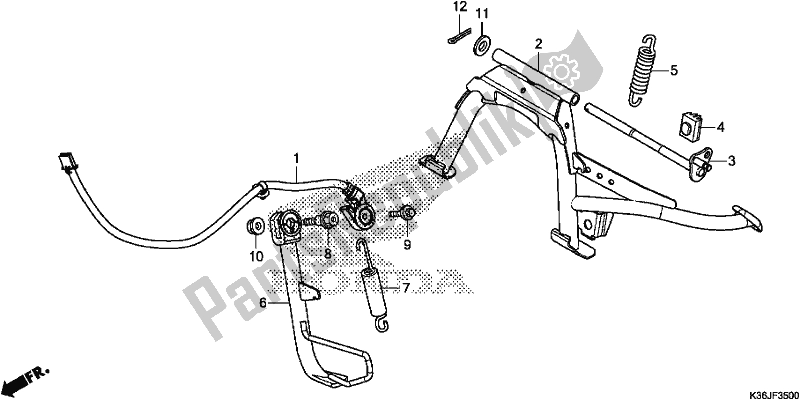 Todas as partes de Ficar do Honda PCX 150 2018