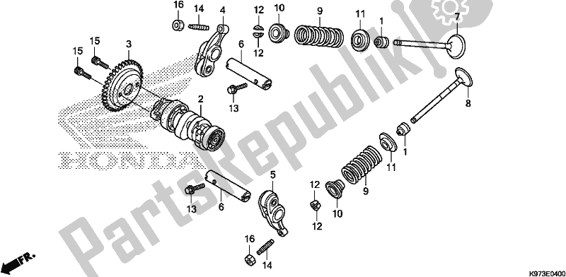 All parts for the Camshaft/valve of the Honda PCX 150A 2019