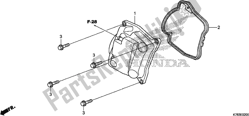 Tutte le parti per il Coperchio Della Testata del Honda SH 150D 2017