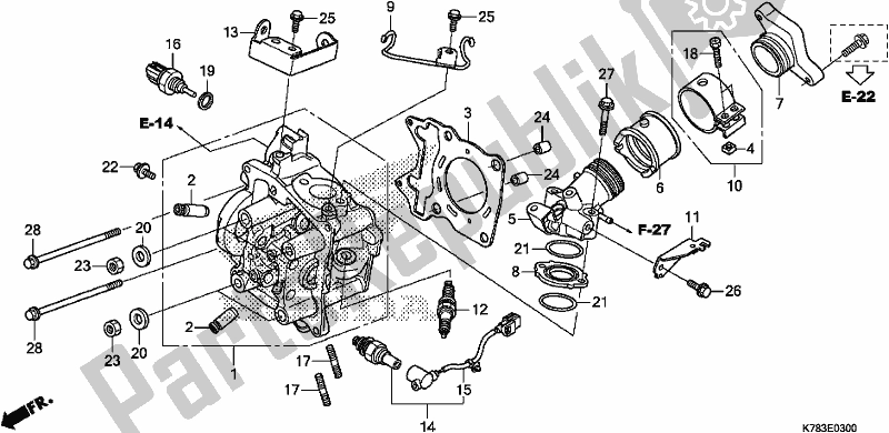 Tutte le parti per il Testata del Honda SH 150D 2017